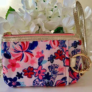 🌴Lilly Pulitzer Zip Top Wallet ~ Resort White Party Like a Lobstar🌴